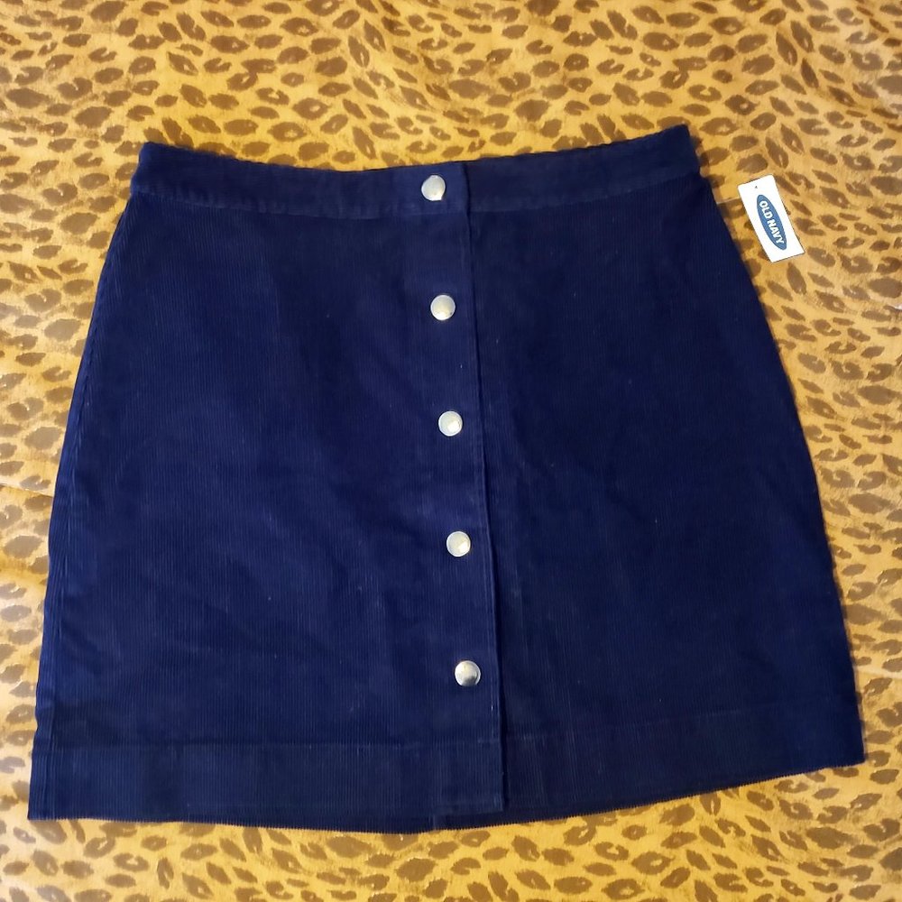 Old Navy Corduroy Button Skirt